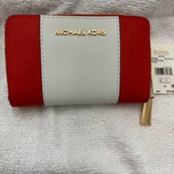 Michael Kors "spiced coral" handbag PLUS matching small wallet NWT - Picture 9 of 9